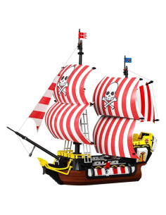 Conjunto de Bloques de Construcción Barco Pirata Barbanegra 1035 Piezas