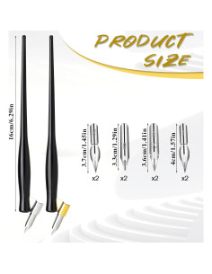 Juego de Pluma de Caligrafía Oblicua Mozeat Lens 10 Piezas 2