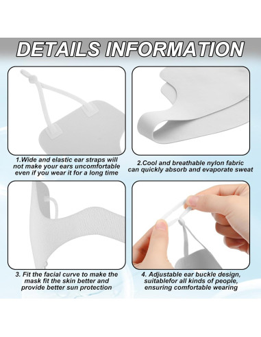 Geyoga 3 Máscaras de Protección Solar UV Unisex para Ojos