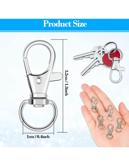 Clip de Gancho Giratorio Tipo Langosta Anezus - 50 Piezas