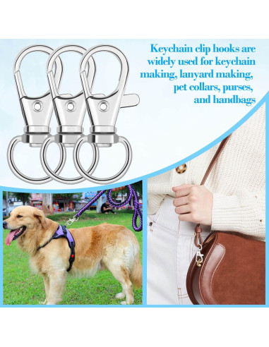 Clip de Gancho Giratorio Tipo Langosta Anezus - 50 Piezas