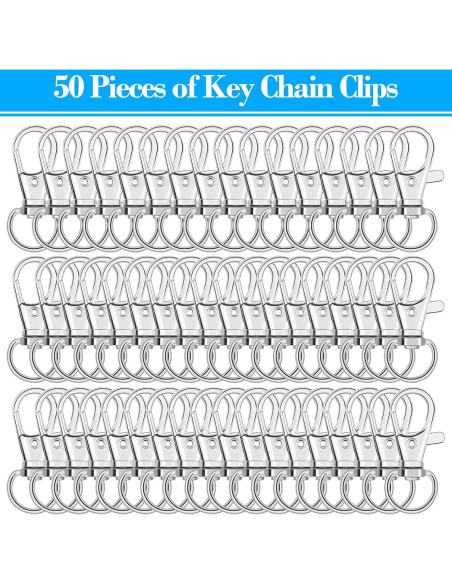 Clip de Gancho Giratorio Tipo Langosta Anezus - 50 Piezas