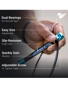 Cuerda de Salto EliteSRS Surge 3.0 Ajustable 3.05m Doble Unders 2