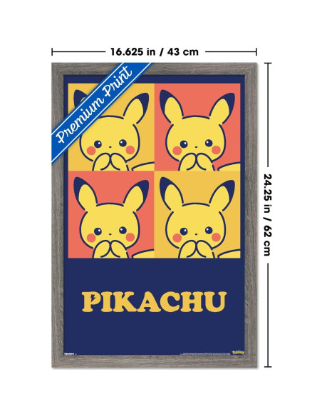 Póster enmarcado Pikachu Cutie Allposters 57x37 cm