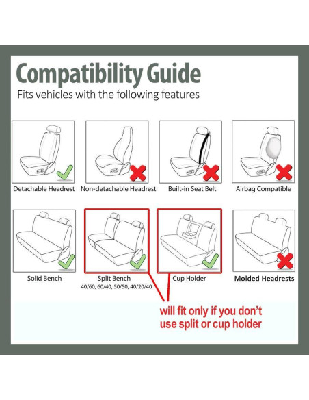 Cubiertas de Asiento de Automóvil TLH Beige Universal 2 Piezas Cubiertas de Asiento de Automóvil TLH Beige Universal 2 Piezas