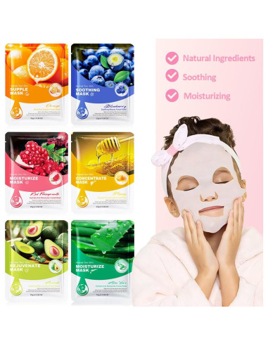 Set de 6 Máscaras Faciales Kaely para Niños y Adolescentes