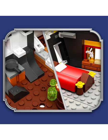 Conjunto de Bloques de Construcción Barco Pirata Barbanegra 1035 Piezas