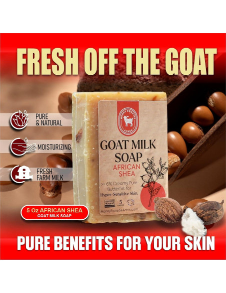 Jabón de Leche de Cabra Africana Honey Sweetie Acres 141g