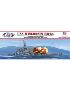 Kit de Modelo Acorazado USS Wisconsin BB-64 Atlantis 40.64 cm 2