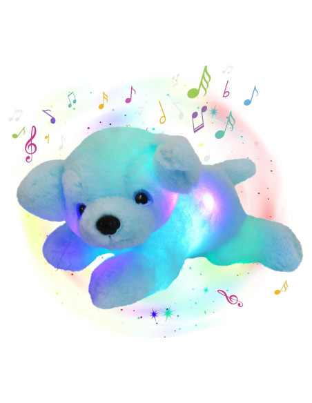 Perro de Peluche Musical Brillante 38 cm Guardias Brillantes