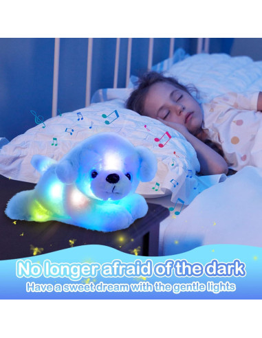 Perro de Peluche Musical Brillante 38 cm Guardias Brillantes