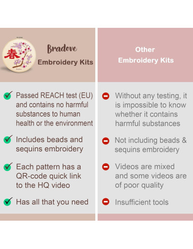 Kit de Bordado Bradove Año Nuevo Lunar - Todo Incluido