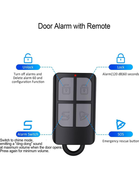 Alarma de Puerta y Ventana METAK con Control Remoto - 120dB