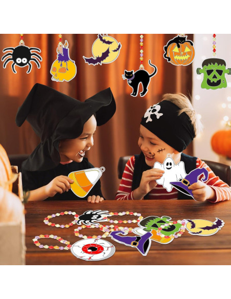Kit de Manualidades Halloween Sonwyoung 30 Suncatchers Brillantes
