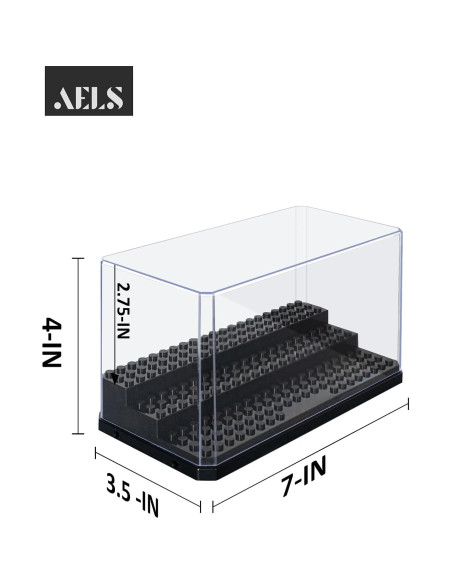Caja de Exhibición Acrílica AELS para Minifiguras 17.78x10.16 cm