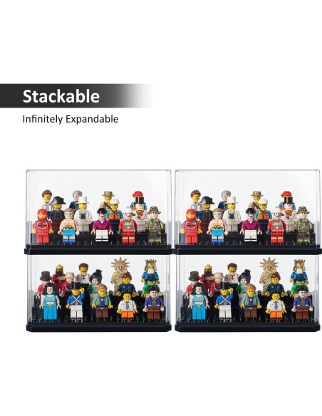 Caja de Exhibición Acrílica AELS para Minifiguras 17.78x10.16 cm