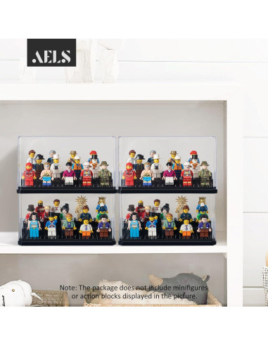 Caja de Exhibición Acrílica AELS para Minifiguras 17.78x10.16 cm