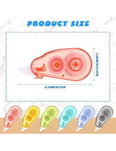 Chivao 100 Cintas Correctoras Plásticas Coloridas 4m 2
