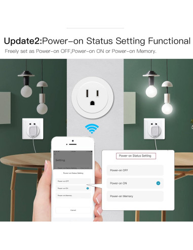 Enchufe Regulador WiFi Inteligente MoesGo Blanco 200W