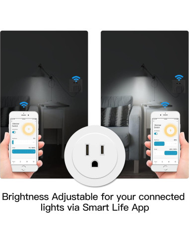 Enchufe Regulador WiFi Inteligente MoesGo Blanco 200W