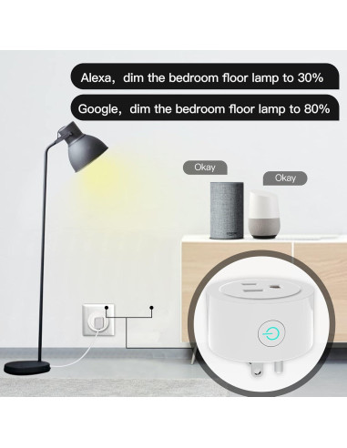 Enchufe Regulador WiFi Inteligente MoesGo Blanco 200W