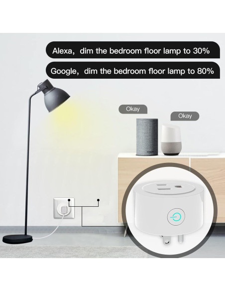 Enchufe Regulador WiFi Inteligente MoesGo Blanco 200W Enchufe Regulador WiFi Inteligente MoesGo Blanco 200W