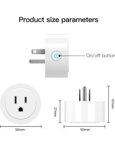 Enchufe Regulador WiFi Inteligente MoesGo Blanco 200W