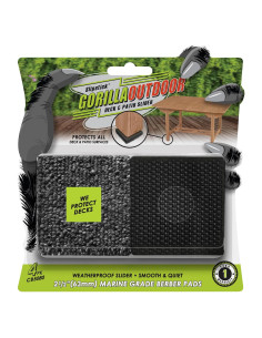Deslizadores de Muebles GorillaOutdoor 6.35 cm a Prueba de Clima - Paquete de 4