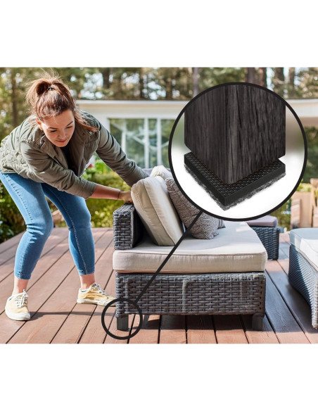 Deslizadores de Muebles GorillaOutdoor 6.35 cm a Prueba de Clima - Paquete de 4 Deslizadores de Muebles GorillaOutdoor 6.35 cm a Prueba de Clima - Paquete de 4