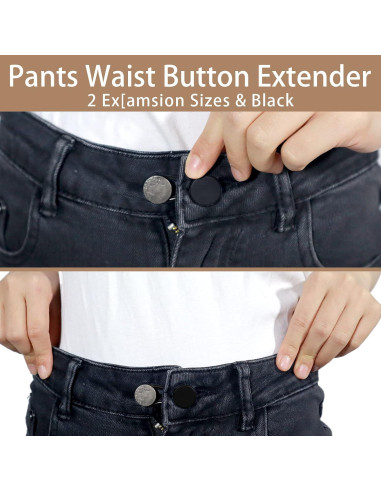 Extensores de Botones para Pantalones Moruiero 12 Pcs 1.52-1.78 cm