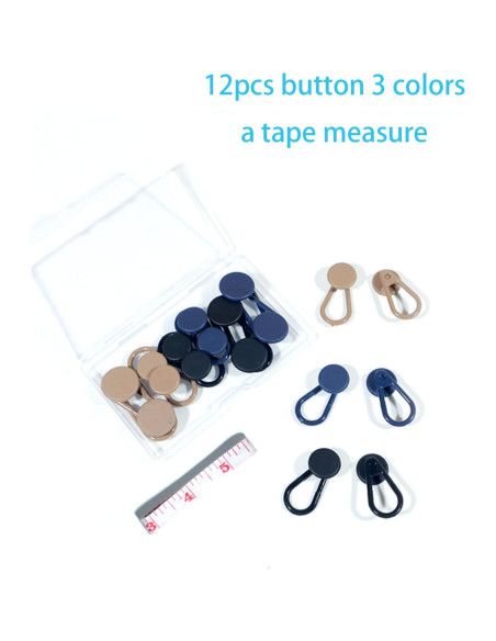 Extensores de Botones para Pantalones Moruiero 12 Pcs 1.52-1.78 cm Extensores de Botones para Pantalones Moruiero 12 Pcs 1.52-1.78 cm