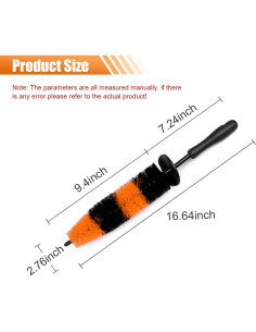 Cepillo para Ruedas de Coche SMILFUY 42.24 cm Naranja y Negro 2