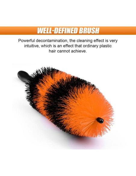 Cepillo para Ruedas de Coche SMILFUY 42.24 cm Naranja y Negro
