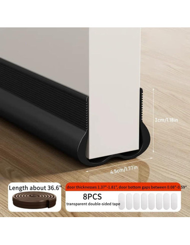 Tapón de Draft Ajustable Singring 36" (91 cm) PVC Negro