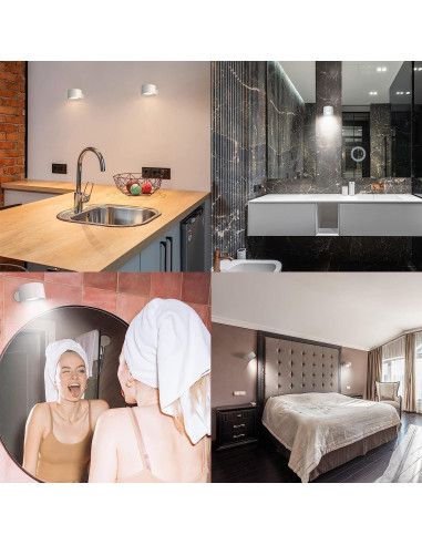 Aplique de Pared LED Deyagoo con Batería Recargable 3 Brillos