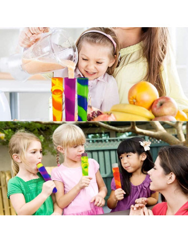 Moldes de Paletas de Silicona Helpcook - 6 Piezas 100ml