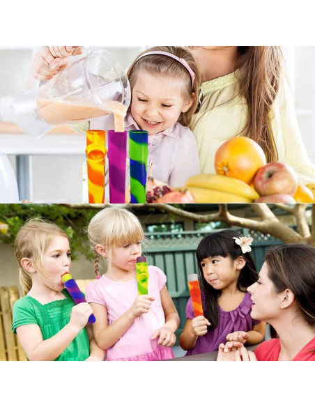 Moldes de Paletas de Silicona Helpcook - 6 Piezas 100ml