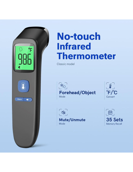 Termómetro Digital Sin Contacto Viproud FC-IR202 - Rápido y Preciso