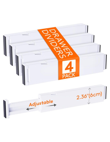 Separadores de Cajones Ajustables Lifewit 4 Piezas 11-17"