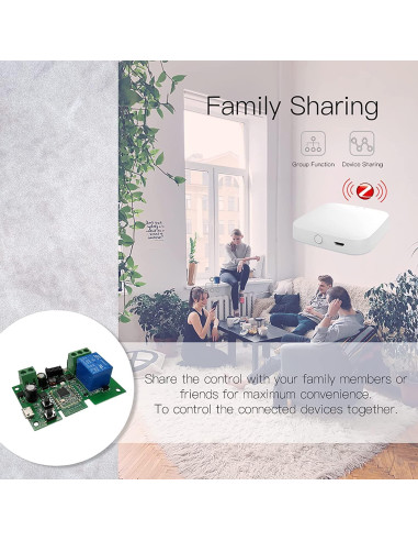 Relé Inteligente Tuya Zigbee 1 Canal Control Remoto 433MHz