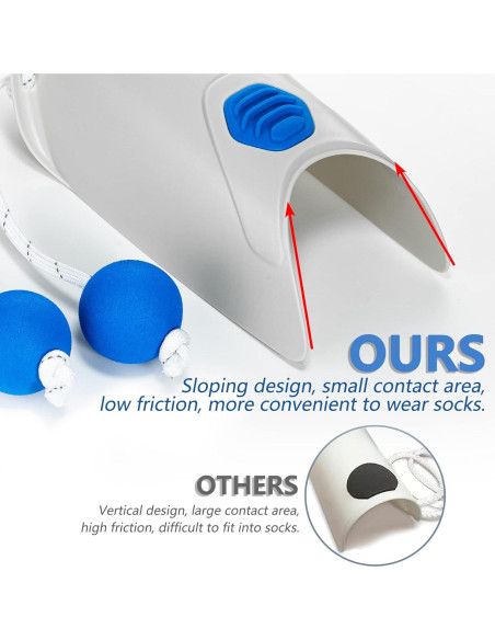 Asistente de Calcetines DOTCUTY con Cuerdas Ajustables 76.2 cm Asistente de Calcetines DOTCUTY con Cuerdas Ajustables 76.2 cm