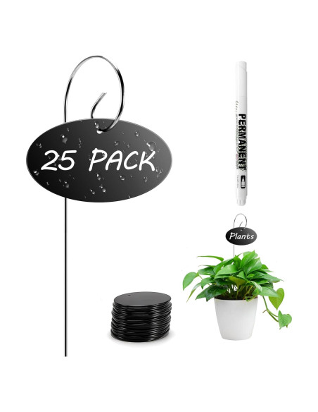 Etiquetas para Plantas Vcekract 25 Pcs con Bolígrafo Resistente