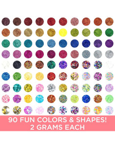 Paquete de Purpurina Variada Horizon Group USA - 90 Piezas 2