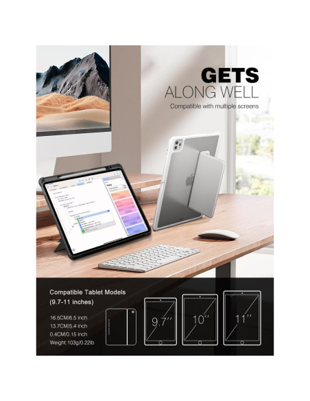 Soporte Adhesivo Invisible Nillkin para Tabletas 9.7-11" Negro