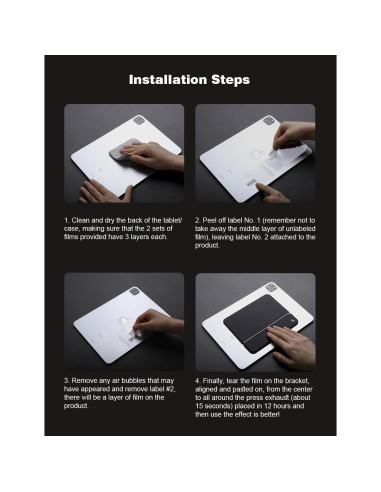 Soporte Adhesivo Invisible Nillkin para Tabletas 9.7-11" Negro