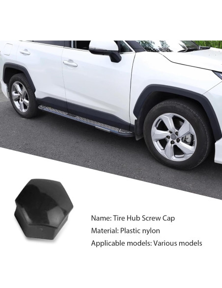 Cubiertas de Tuercas de Rueda UGSHY 21 PCS 19mm Antirrobo Negro