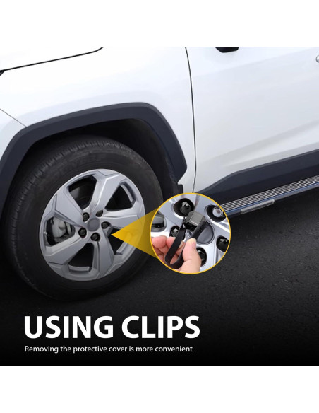 Cubiertas de Tuercas de Rueda UGSHY 21 PCS 19mm Antirrobo Negro