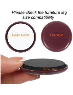 Deslizadores de Muebles Shintop 12 Piezas 5 cm Autoadhesivos 2