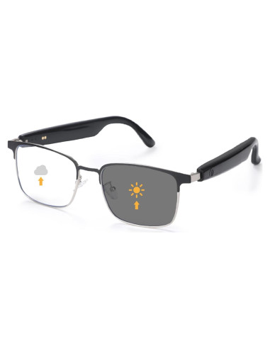 Gafas de Audio Bluetooth CuiSuto C-GS06 Plata con Lentes UV400