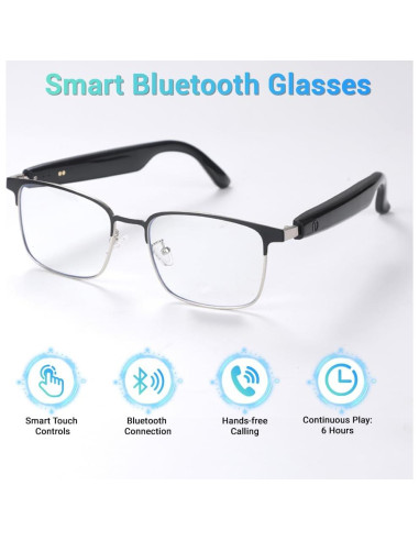 Gafas de Audio Bluetooth CuiSuto C-GS06 Plata con Lentes UV400
